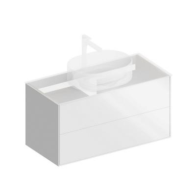 Фото Kerama Marazzi PLB.M.100.2\WHT.V Тумба Plaza Modern/Плаза Модерн подвесная 100, 2 ящика, белая глянцевая