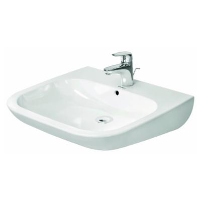 Фото Duravit D-Code Раковина  с перел., с 1 отв. под смес., 600x550мм, цвет: белый