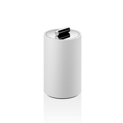 Фото Decor Walther Stone DMD M Баночка универсальная 13x8см, с крышкой, настольная, цвет: белый / хром