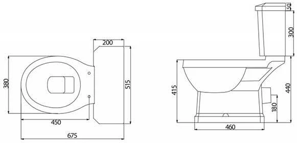 Фото Унитаз-компакт BelBagno Trevi BB135CP+BB135T+BB135SCM-CRM
