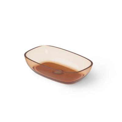Фото DEA DESIGN Washbasins Раковина настольная 60x36xh14 см, материал: Glasstech прозрачная смола, цвет: Sunset R1