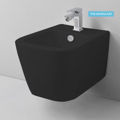 Фото Artceram A16 Биде подвесное 36х52см., 1 отв., saniglaze, с креплениями, цвет: черный матовый