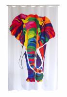 Фото Штора для ванных комнат Elephant цветной 180*200