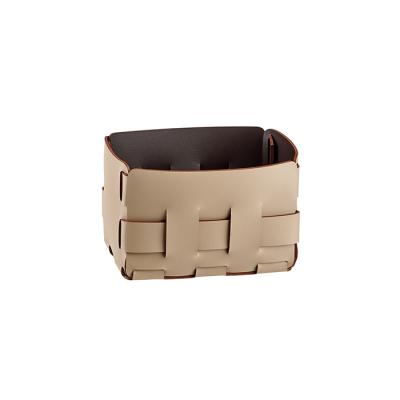 Фото ADJ Корзинка Mini Bottega, 12x19xH13 см., цвет: капучино/шоколад