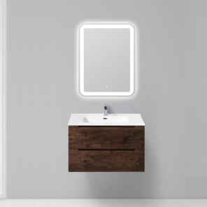 Фото Комплект мебели BelBagno Etna 80 rovere moro (ETNA-800-2C-SO-RW-P+BB800ETL+SPC-MAR-800-800-LED-TCH)