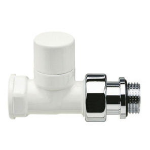 Фото SR Rubinetterie Клапан запорный прямой Ovus, 1/2" белый, 0454-1500VC0A (0454-1500VC0A)