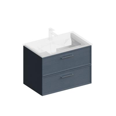 Фото Kerama Marazzi PIA.CL.75\BLU.M Тумба Piano Classic/Пиано Классик подвесная 75 см, 2 ящика, ясень синий матовый