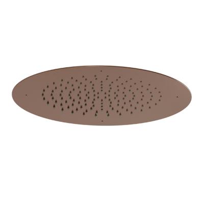 Фото Newform Head Showers Душ  из стали скрытого монтажа закругленный с дождевой струей, водопадной струей,  D=400 мм, цвет: PVD copper bronze