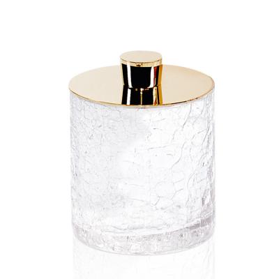 Фото Decor Walther Crack DMD Баночка универсальная 9x11см, с крышко, французское стекло Craquele, настольная, цвет: золото