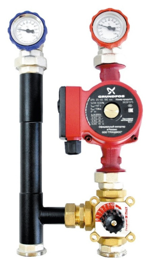 Фото Насосная группа ROMMER (RDG-0003-002501) с 3-х ходовым приводным смесителем 1 без насоса