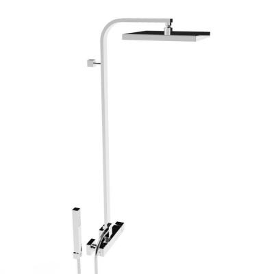Фото Stella Bamboo Quadro Душевой комплект 3283/420/304-300: смеситель, штанга+ручной+верхний душ 300мм, цвет: хром
