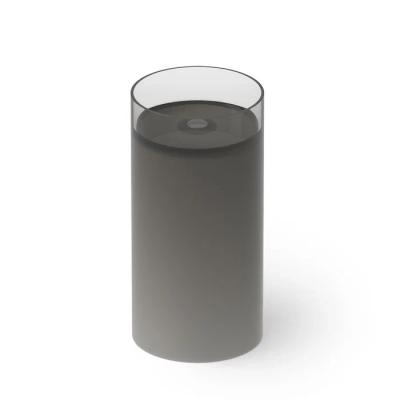 Фото Dea Design Pedestal Basin Раковина 45х45х90см., напольная, без отв., Glasstech, прозрачная смола, цвет: Smoky Black R4
