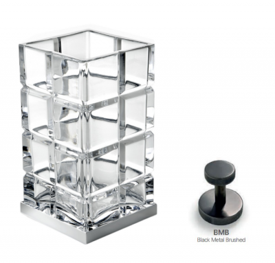 Фото Стакан, 3SC, Palace Crystal, шгв 75*75*140, цвет-Black Metal Brushed PVD