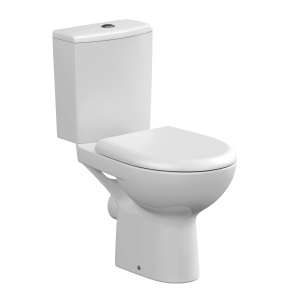Фото Унитаз-компакт Cersanit Nature NEW CLEAN ON 011 3/5, с кр.дюропл., lifting, easy-off, белый, Сорт1 фарфор овальная (S-KO-NTR011-3/5-COn-DL-w)