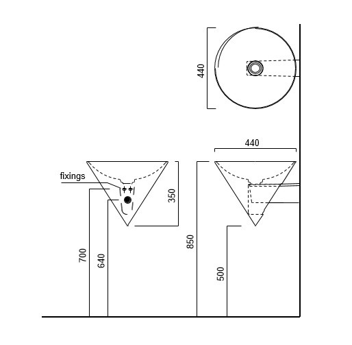 Фото Kerama Marazzi F.WB.CO Кронштейн для раковины Cono/Коно, белый