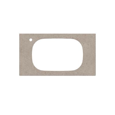 Фото Kerama Marazzi MAGICA Столешница из керамогранита для раковин, встраиваемых сверху Риккарди 90 см, бежевый матовый