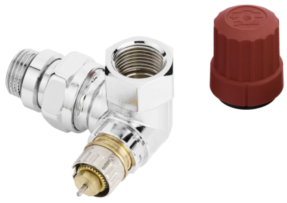 Фото Danfoss Трехосевой клапан RA-NCX для подключения слева, хромированный (013G4240)