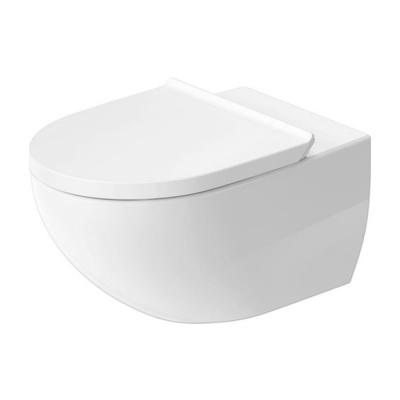 Фото Duravit Architec Комплект: унитаз подвесной Rimless 57х36см, сиденье с микролифтом, Durafix, цвет: белый