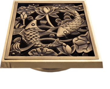 Фото Решетка BRONZE DE LUXE "Рыбы" для трапа (21980)