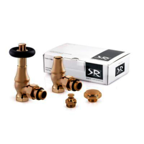 Фото Комплект термостатических угловых клапанов SR Rubinetterie Old Style 1/2", бронза (K367-1500Z000)