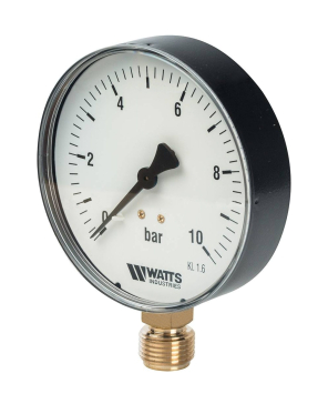 Фото Watts F+R200(MDR) Манометр радиальный нр 100/10х1/2 100мм. 10 бар (10008078(03.22.210)(M1-100 0-10BAR))