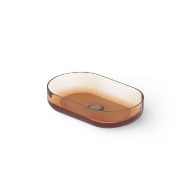 Фото DEA DESIGN Washbasins Раковина настольная 55x34xh12 см, материал: Glasstech прозрачная смола, цвет: Sunset R1