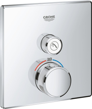 Фото 29123000 Grohtherm SmartControl Внешняя часть термостатического смесителя на 1 выход, хром