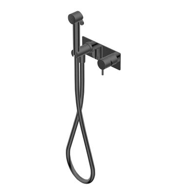 Фото Ritmonio Toilet accessories Гигиенический душ из латуни со смесителем, внешняя часть, цвет: Brushed Black Chrome