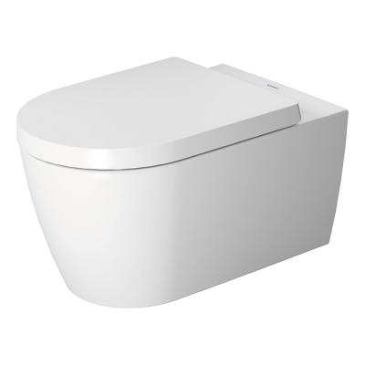 Фото Duravit ME by Starck Унитаз подвесной Rimless без смывного края, свкл. крепление Durafix, 4,5л. с HygieneGlaze, 37х57см., цвет: белый