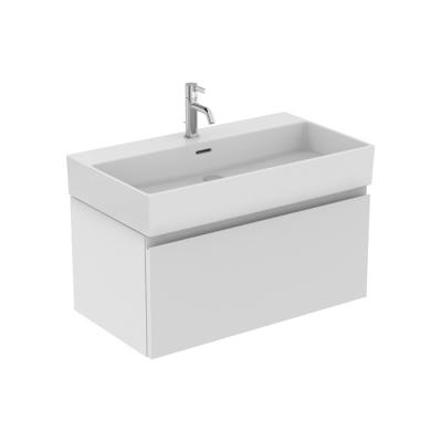 Фото IS Finesse Тумба подвесная 80х50 см. 1 ящик softclose, ручка-паз, без сифона. для всех раковин: R0537**, цвет: белый матовый