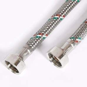 Фото Гибкая подводка для воды Uni-Fitt 500S2015 ВВ 1/2" 150 см оплетка из нержавеющей стали