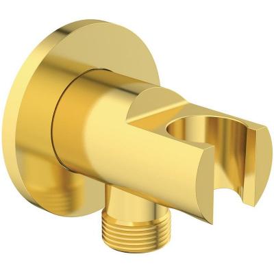 Фото Шланговое подключение Ideal Standard Ideal Rain с держателем душевой лейки, шлифованное золото (BC807A2)