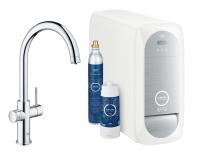 Фото Смеситель для кухонной мойки GROHE Blue Home с системой фильтрации, охлаждения и газирования воды, х
