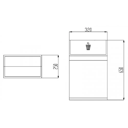 Фото Мусорное ведро 41 л Nofer Paper 14118.2 Br коричневое