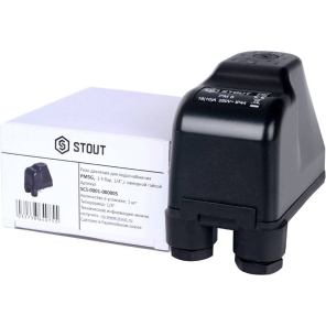 Фото Реле давления для водоснабжения STOUT (SCS-0001-000005) PM5G, 1-5 бар, 1/4, с накидной гайкой.