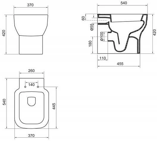 Фото Унитаз приставной BelBagno Vaso BB127CB
