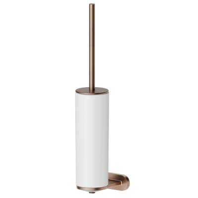 Фото Newform Accessori tondi Туалетный ерш, подвесной, белая керамика, цвет: PVD brushed copper bronze