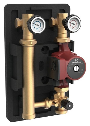 Фото Насосная группа Grundfos HEATMIX M25 UPS 80 со смесителем (99309085)