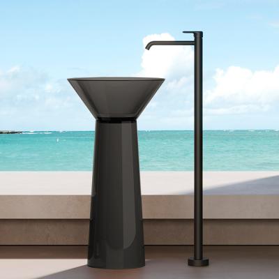 Фото Dea Design Pedestal Basin Раковина напольная d48хh90см, цвет: smoky black