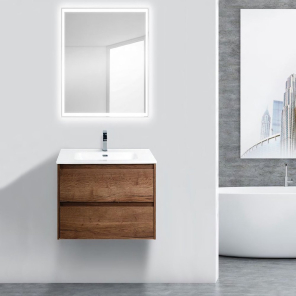 Фото Комплект мебели BelBagno Kraft 39 60 rovere tabacco (KRAFT 39-600/390-2C-SO-RT+BB600/390ETL+SPC-MAR-600-600-LED-TCH)