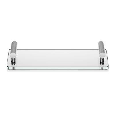 Фото Decor Walther Club Tab Поднос с ручками, стеклянный, настольный, цвет: хром / прозрачное стекло
