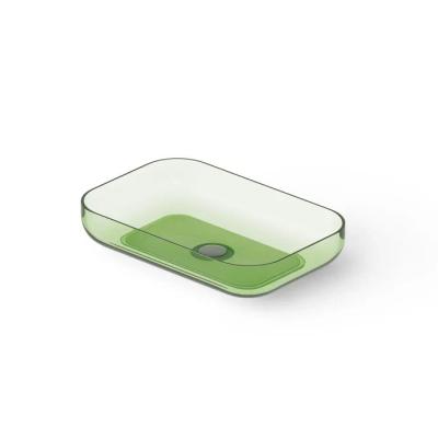 Фото DEA DESIGN Washbasins Раковина настольная 58x38xh12 см, материал: Glasstech прозрачная смола, цвет: Emerald R3