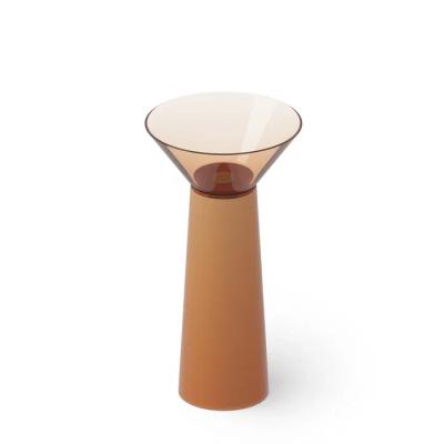 Фото Dea Design Pedestal Basin Раковина 48x48х90см., напольная, без отв., Glasstech, прозрачная смола, цвет: Sunset R1