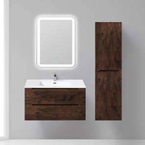 Фото Комплект мебели BelBagno Etna 90 rovere moro (ETNA-900-2C-SO-RW-P+BB900ETL+SPC-GRT-900-800-LED-TCH)