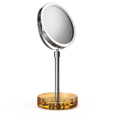 Фото Decor Walther KR KSA Kristall Зеркало косметическое, настольное, цвет: янтарь/хром