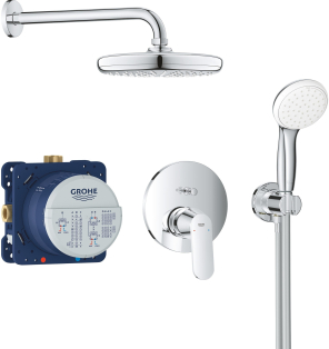 Фото Набор для комплектации душа, GROHE Eurosmart Cosmopolitan, с верхним душем Tempesta 210, хром, (2521