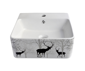 Фото Накладная раковина Bronze de Luxe Black Deer (1060BD)
