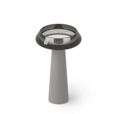 Фото Dea Design Pedestal Basin Раковина 54.5x54.5х90см., напольная, без отв., Glasstech, прозрачная смола, цвет: Smoky Black R4