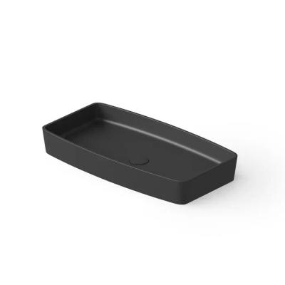 Фото DEA DESIGN Washbasins Раковина настольная 68x36xh9,5 см, материал: Solid Surface искуственный камень, цвет: Black №16