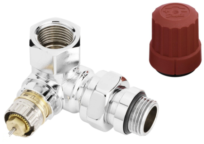 Фото Danfoss Трехосевой клапан RA-NCX для подключения справа, хромированный (013G4239)
